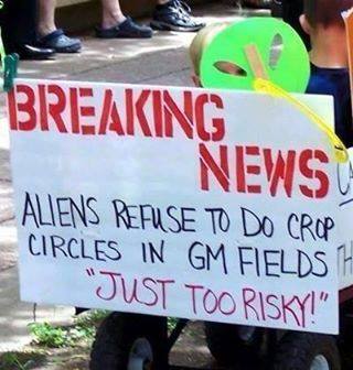 Aliens Refuse To Do Crop Circles In GM Fields - Too Risky