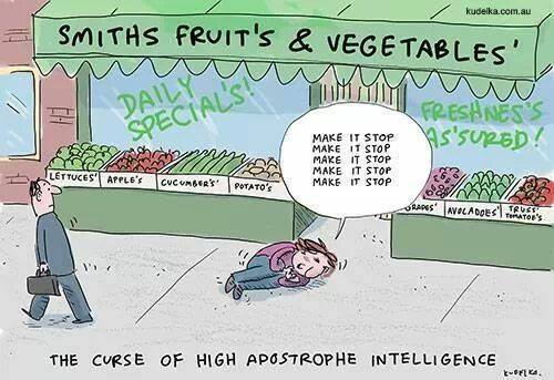 The Curse of High Apostrophe Intelligence