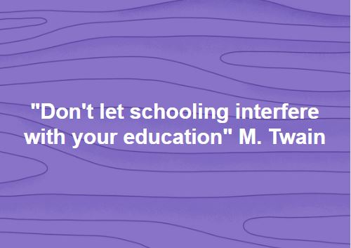 Do Not Let Schooling Interfere With Your Education