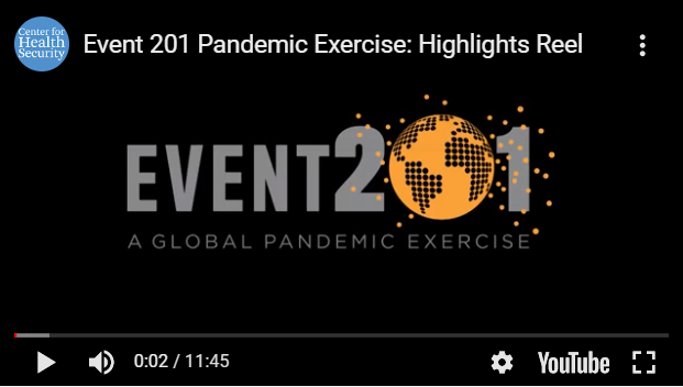 Event 201 Global Pandemic Exercise