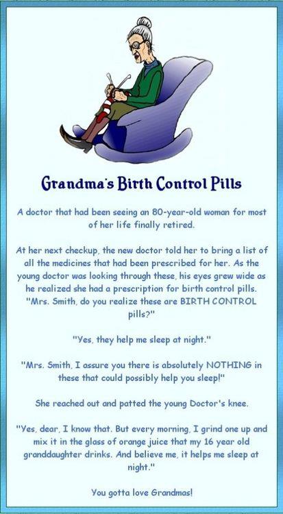 Grandma's Birth Control Pills