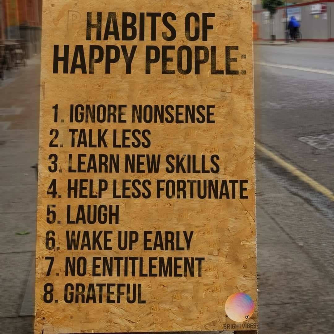 Habits Of Happy People