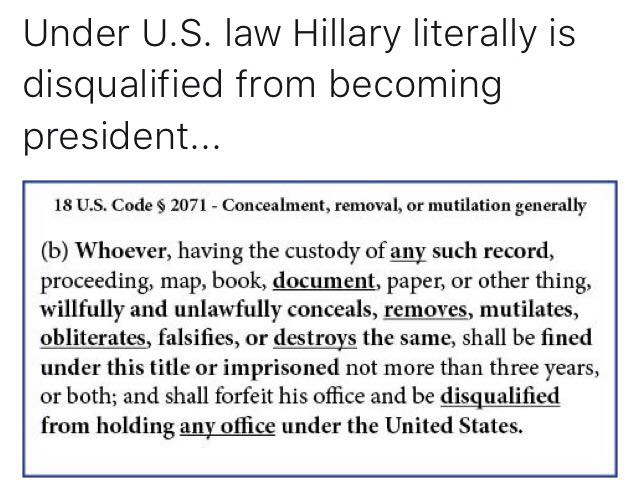 Hillary Disqualified