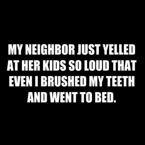 My Neighbour Yelled So Loud