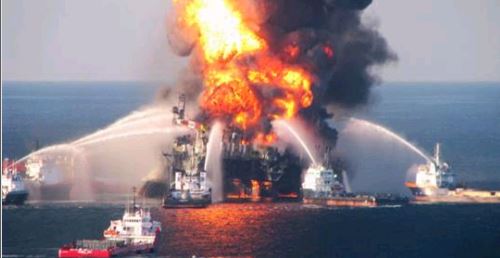 Oil Spill Fire