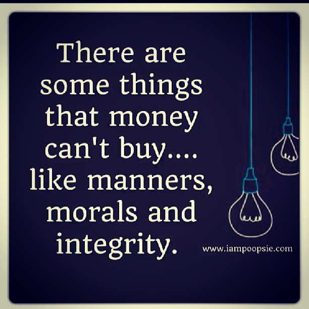 Manners, Morals and Integrity