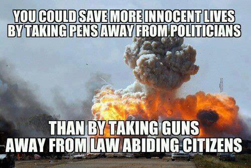 Taking Pens From Pollies Will Save More Than Taking Guns From Citizens
