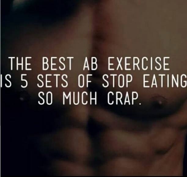 The Best Ab Exercise Is 5 Sets Of Stop Eating So Much Crap