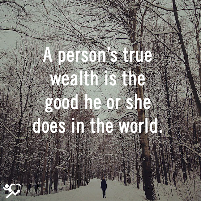 A Person’s True Wealth