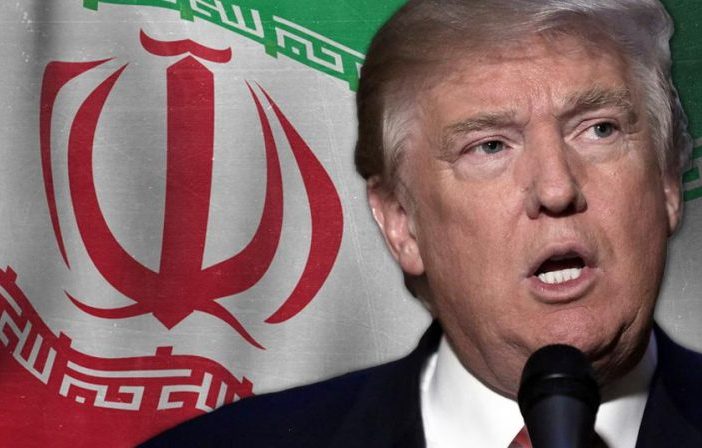 Trump Against Iran Flag