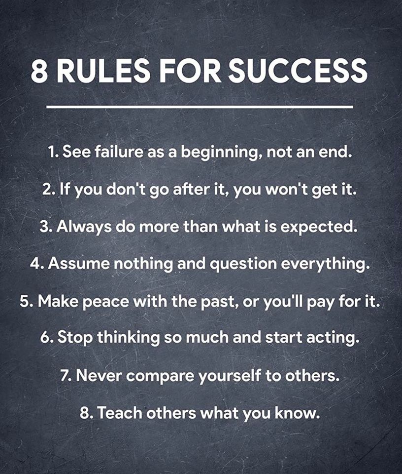 8 Rules For Success