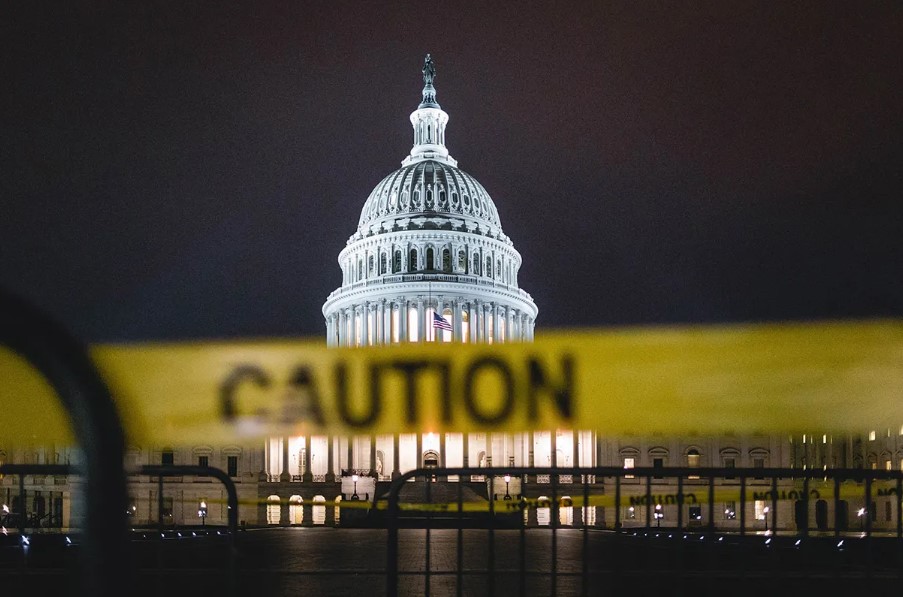 Caution Tape Over Capitol