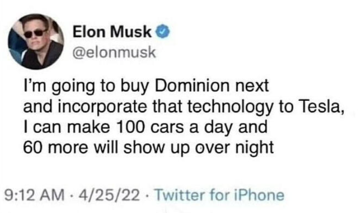 Elon - Tesla + Dominion