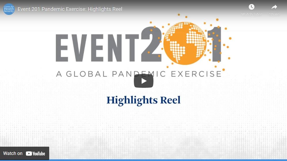 Event 201 Global Pandemic Exercise
