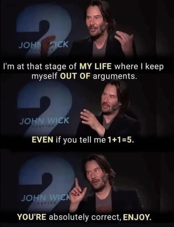 Keanu On Staying Out Of Arguments