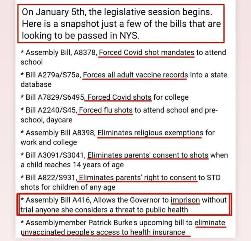 New York Legislative Schedule