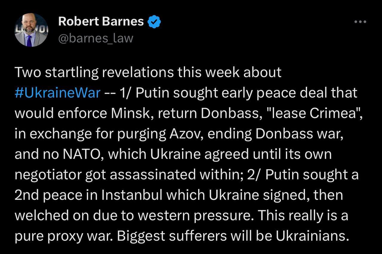 Robert Barnes On Ukraine War