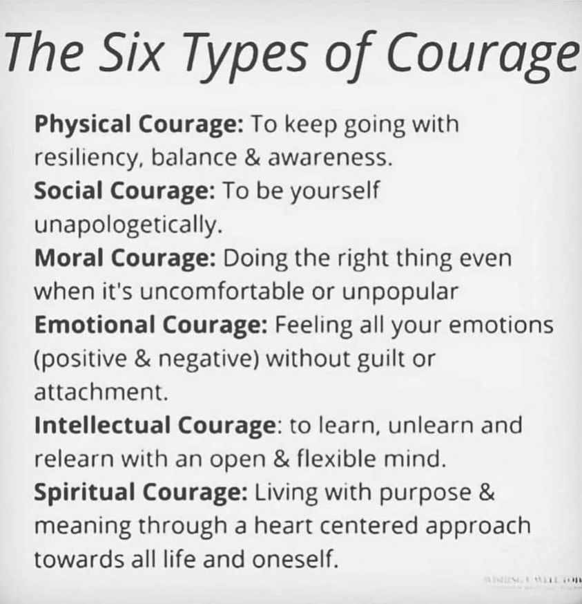 Six Types Of Courage