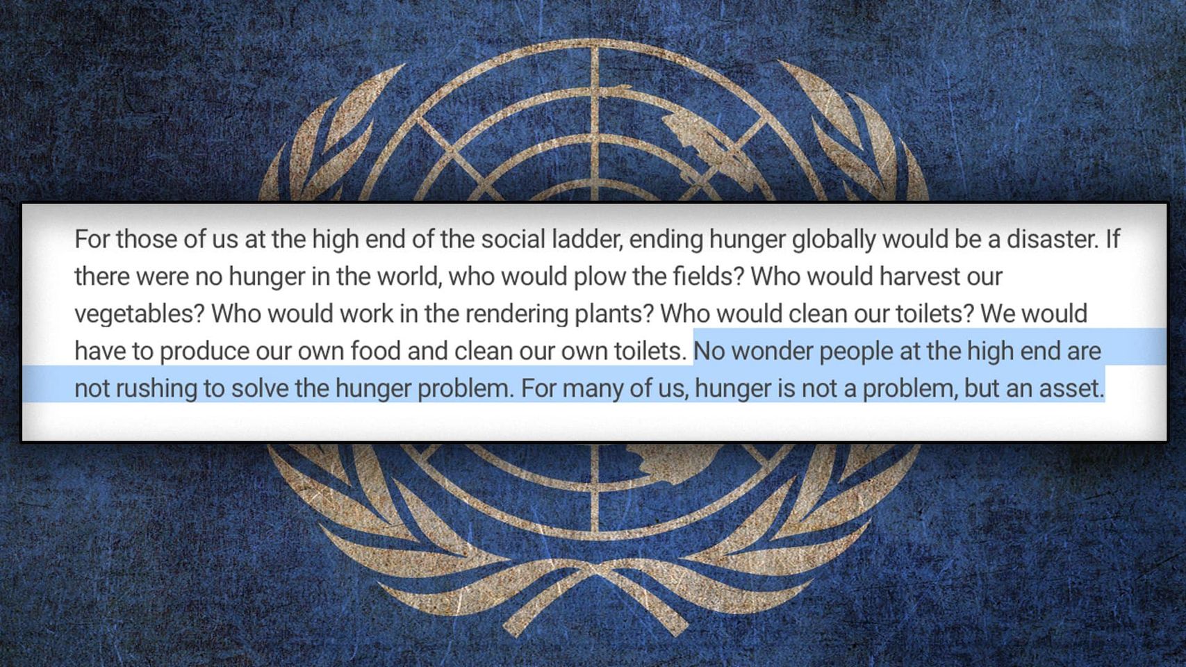 UN On Hunger