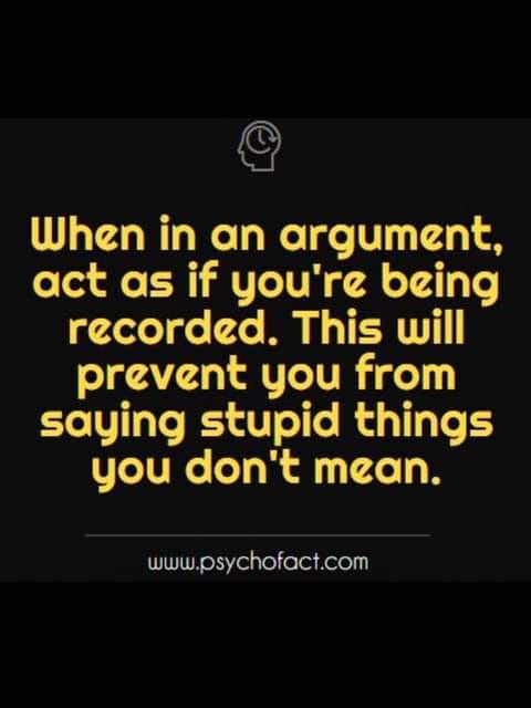 When In An Argument